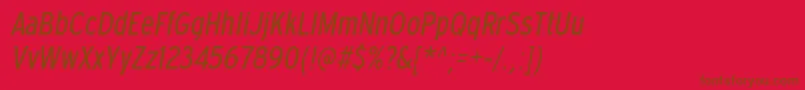 ExpresswaycdbkItalic Font – Brown Fonts on Red Background