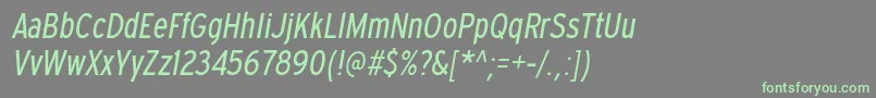 ExpresswaycdbkItalic Font – Green Fonts on Gray Background