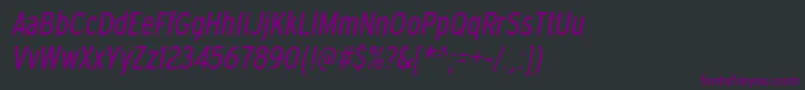 Шрифт ExpresswaycdbkItalic – фиолетовые шрифты на чёрном фоне