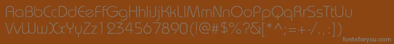 Шрифт Bauhauslightc – серые шрифты на коричневом фоне