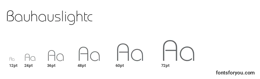 Bauhauslightc Font Sizes