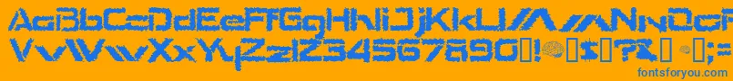 TheShakes Font – Blue Fonts on Orange Background