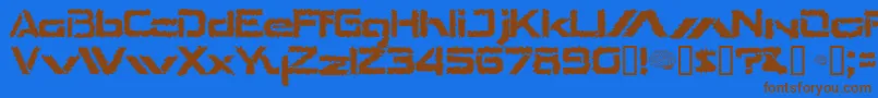 TheShakes Font – Brown Fonts on Blue Background