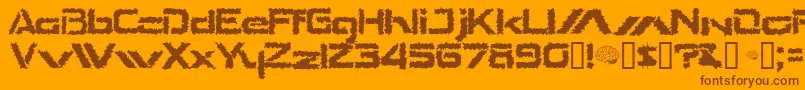 TheShakes Font – Brown Fonts on Orange Background