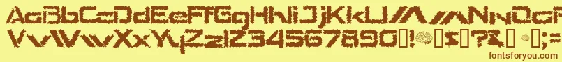 TheShakes Font – Brown Fonts on Yellow Background