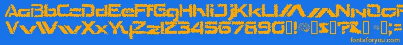 TheShakes Font – Orange Fonts on Blue Background