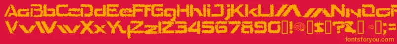 TheShakes Font – Orange Fonts on Red Background