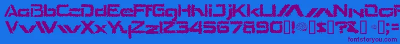 TheShakes Font – Purple Fonts on Blue Background