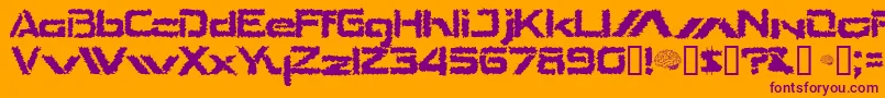 TheShakes Font – Purple Fonts on Orange Background