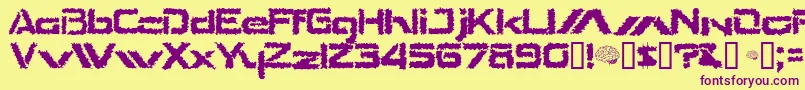 TheShakes Font – Purple Fonts on Yellow Background