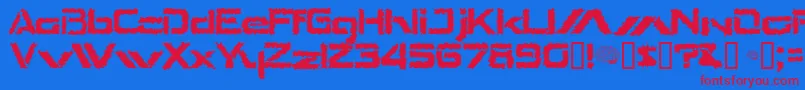 TheShakes Font – Red Fonts on Blue Background