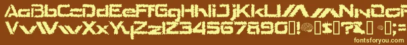 fuente TheShakes – Fuentes Amarillas Sobre Fondo Marrón