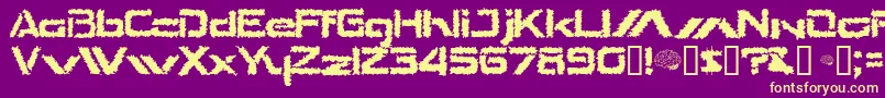 TheShakes Font – Yellow Fonts on Purple Background