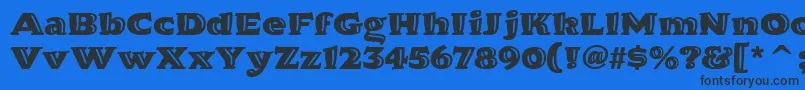 Шрифт HornpypeitcTt – чёрные шрифты на синем фоне
