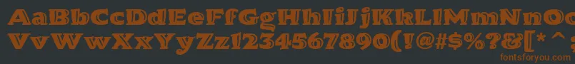 HornpypeitcTt Font – Brown Fonts on Black Background