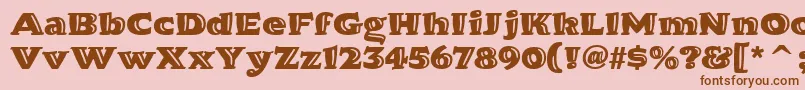 HornpypeitcTt Font – Brown Fonts on Pink Background