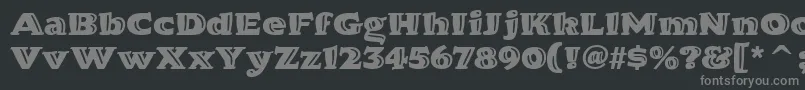 HornpypeitcTt Font – Gray Fonts on Black Background