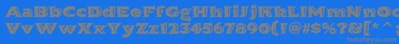 HornpypeitcTt-Schriftart – Graue Schriften auf blauem Hintergrund