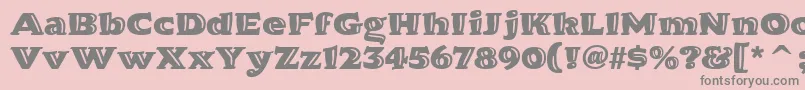 HornpypeitcTt Font – Gray Fonts on Pink Background