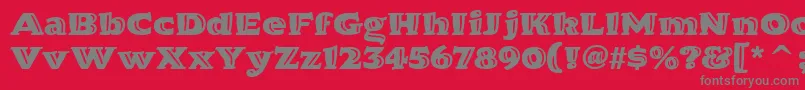 HornpypeitcTt Font – Gray Fonts on Red Background