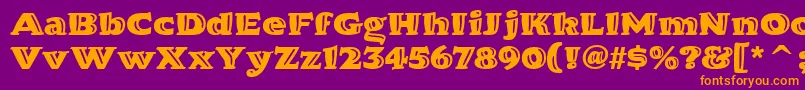 HornpypeitcTt Font – Orange Fonts on Purple Background