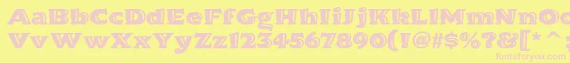 HornpypeitcTt Font – Pink Fonts on Yellow Background