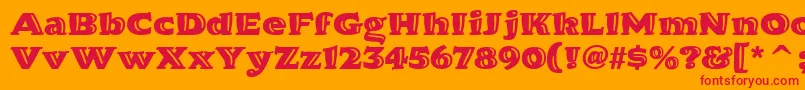 HornpypeitcTt Font – Red Fonts on Orange Background