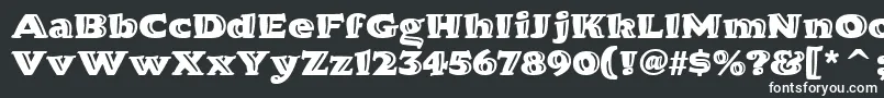 HornpypeitcTt-fontti – valkoiset fontit mustalla taustalla