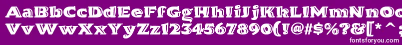 HornpypeitcTt Font – White Fonts on Purple Background