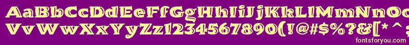 HornpypeitcTt Font – Yellow Fonts on Purple Background