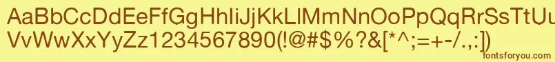 AlteHaasGrotesk Font – Brown Fonts on Yellow Background