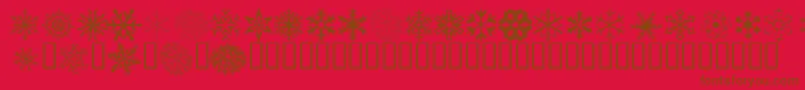 KrKindaFlakey Font – Brown Fonts on Red Background