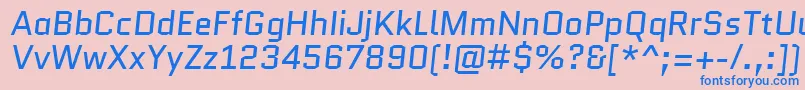 Шрифт QuanticoItalic – синие шрифты на розовом фоне
