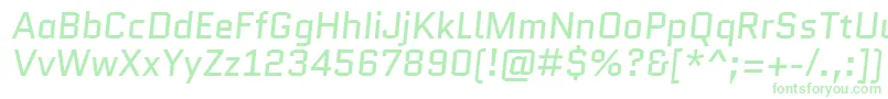 Шрифт QuanticoItalic – зелёные шрифты на белом фоне