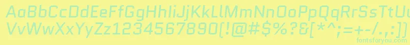 fuente QuanticoItalic – Fuentes Verdes Sobre Fondo Amarillo