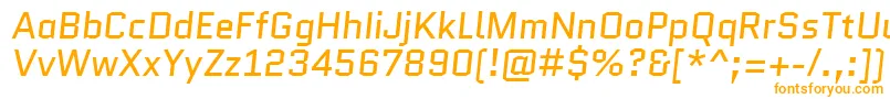 フォントQuanticoItalic – オレンジのフォント