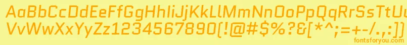 fuente QuanticoItalic – Fuentes Naranjas Sobre Fondo Amarillo