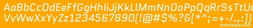 QuanticoItalic Font – White Fonts on Orange Background