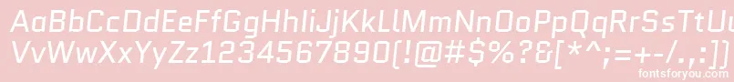 QuanticoItalic Font – White Fonts on Pink Background