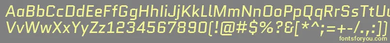 QuanticoItalic Font – Yellow Fonts on Gray Background