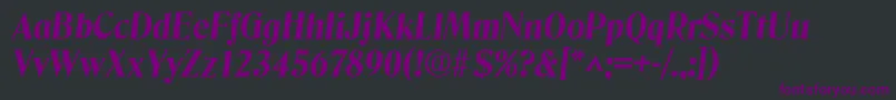 DenverBoldItalic Font – Purple Fonts on Black Background