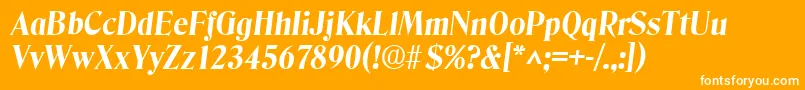 DenverBoldItalic Font – White Fonts on Orange Background