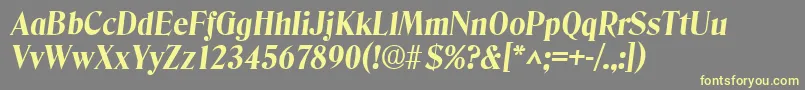 DenverBoldItalic Font – Yellow Fonts on Gray Background
