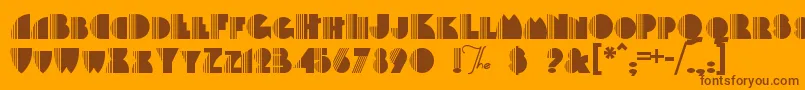 BackstagePassa Font – Brown Fonts on Orange Background