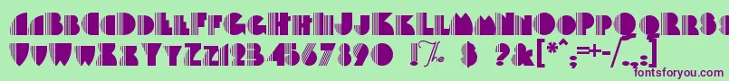 BackstagePassa Font – Purple Fonts on Green Background