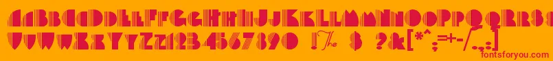 BackstagePassa Font – Red Fonts on Orange Background