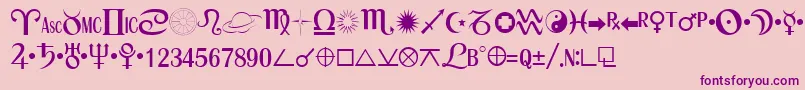 AstroNormal Font – Purple Fonts on Pink Background