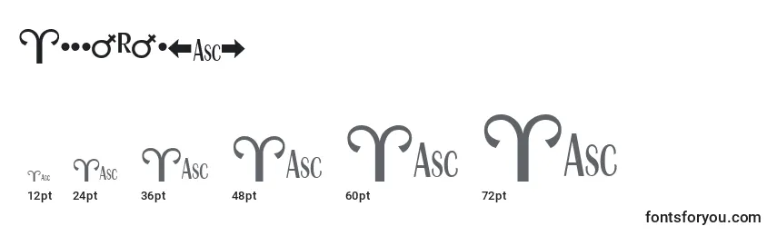 AstroNormal Font Sizes