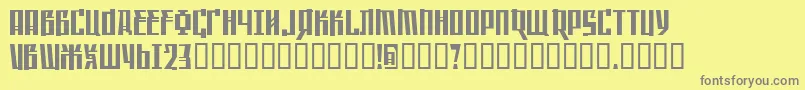 Saffcw ffy Font – Gray Fonts on Yellow Background