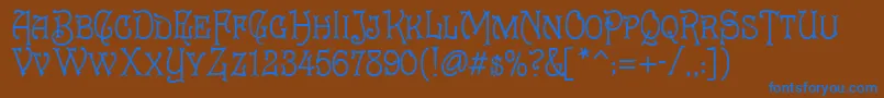 Подробнее о шрифте Cruicksh Шрифт Cruicksh – синие шрифты на коричневом фоне